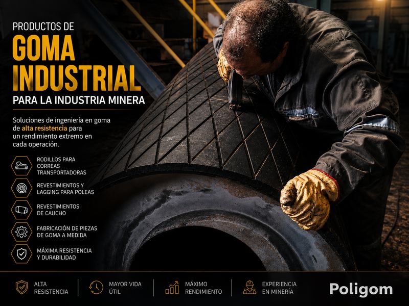 Revestimiento de poleas para cintas transportadoras Poligom